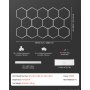 VEVOR Lámpara de Techo LED Hexagonal 456 W 54.720 lm 6500 K 14 Rejillas, Material de PC, Iluminación Brillante y Uniforme, 2 Opciones de Instalación, para Garaje, Almacén, Taller, Tienda, Gimnasio