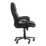 VEVOR Silla de Ejecutiva con Respaldo Alto Soporte Lumbar Control de Perilla Silla de Oficina con Inclinación Altura Ajustable Silla Giratoria de Cuero PU para Trabajar, Estudiar, Jugar, Negro