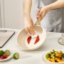 VEVOR Sartén de Aluminio para Huevos, 3 uds 200, 240 y 280 mm, Antiadherente, de Cerámica Resistente con Mango Resistente al Calor, Ideal para Cocina de Chef, Gas, Eléctrica e Inducción, Beige