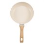 VEVOR Sartén de Aluminio para Huevos, 3 uds 200, 240 y 280 mm, Antiadherente, de Cerámica Resistente con Mango Resistente al Calor, Ideal para Cocina de Chef, Gas, Eléctrica e Inducción, Beige