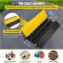 VEVOR Rampa de Cable Protector de Cables Canaleta Para Cable 2 Canales Pasacables Suelo 36,5x22,5x3,54 Cables Canaleta 22000 Libra de Capacidad Suelo