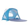 VEVOR Tienda de Playa para 6 Personas 285 x 175 x 184 cm, Carpa de Refugio de Sol Protección UPF 50+, Carpa Portátil de Playa con Bolsa de Transporte y Bolsillos para Arena, para Picnics, Azul