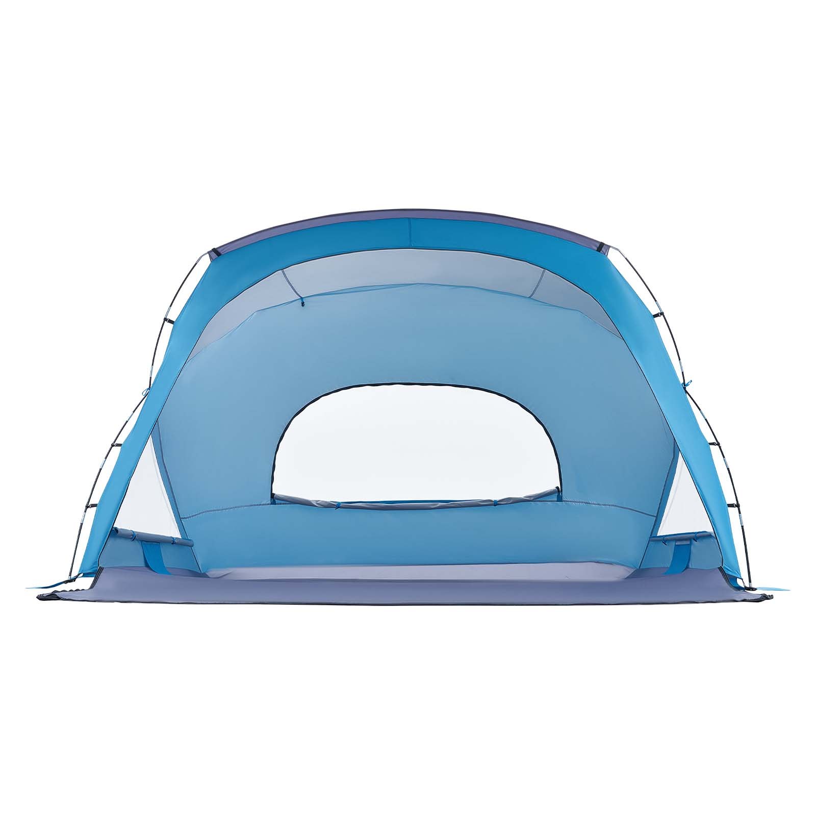 VEVOR Tienda de Playa para 6 Personas 285 x 175 x 184 cm, Carpa de Refugio de Sol Protección UPF 50+, Carpa Portátil de Playa con Bolsa de Transporte y Bolsillos para Arena, para Picnics, Azul