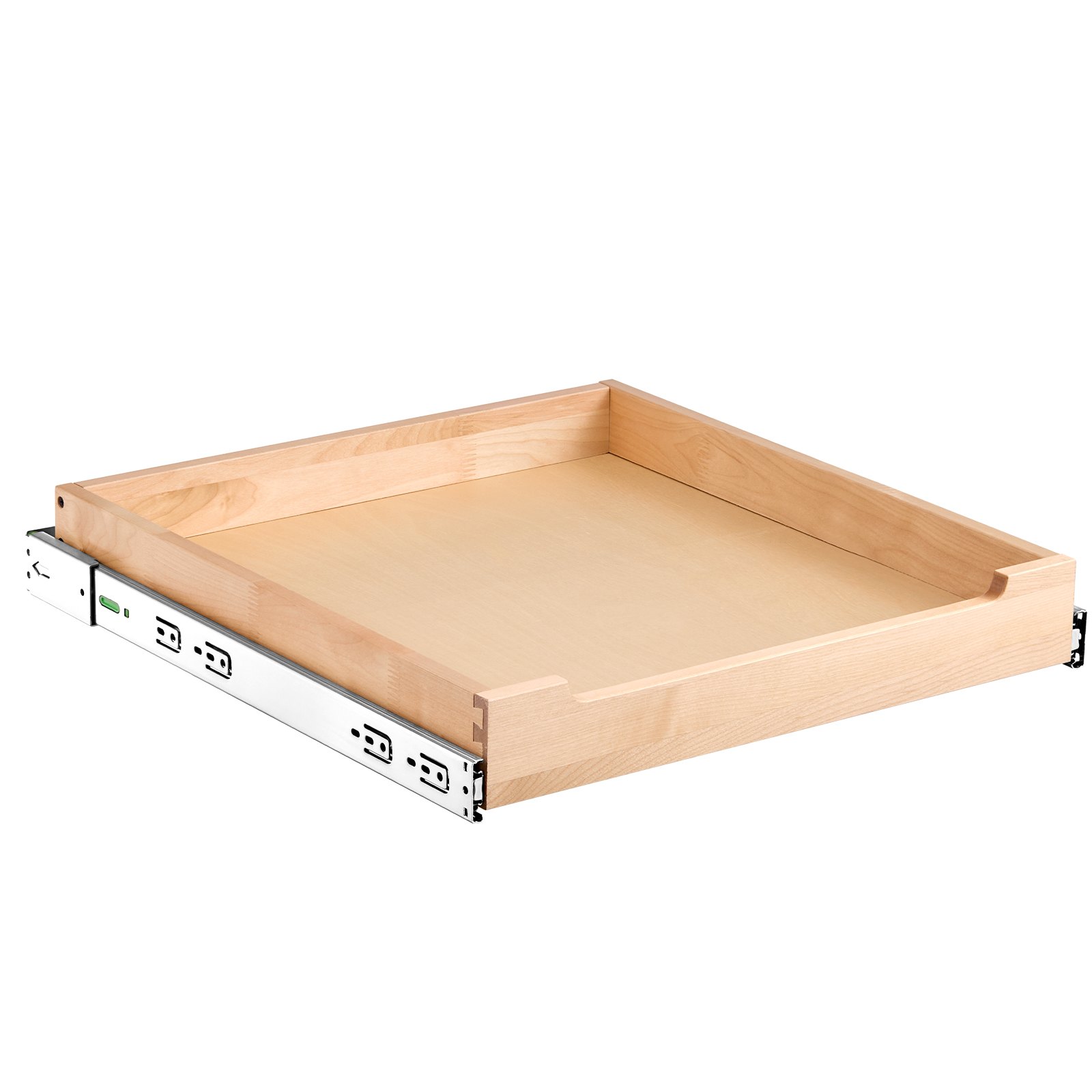 VEVOR Extendable Cabinet Organizer Drawer Shelf (508 x 533 x 76 mm) with Soft-Close Mechanism, Wooden Sliding Drawer, Bottom and Side Mounting, for Kitchen, Pantry, Bathroom