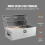 VEVOR Caja de Herramientas para Camión de Aluminio 76,2x33x24,4cm Caja de Contenedor con Cerradura con Llaves y Asas Laterales para Almacenamiento de Contenedores de Autocaravana Remolque Plata