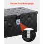 VEVOR Caja de Herramientas de Aluminio Resistente para Caja de Camioneta, con Diseño a Rayas, Asa Lateral y Llaves Seguridad, a Remolque, Camioneta, Autocaravana, 508 x 304,8 x 241,3 mm, Negro