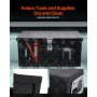 VEVOR Caja de Herramientas de Aluminio Resistente para Caja de Camioneta, con Diseño a Rayas, Asa Lateral y Llaves Seguridad, a Remolque, Camioneta, Autocaravana, 508 x 304,8 x 241,3 mm, Negro