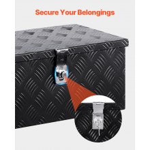 VEVOR Caja de Herramientas de Aluminio a Camioneta 50,8 x 30,5 x 24,1 cm Negro