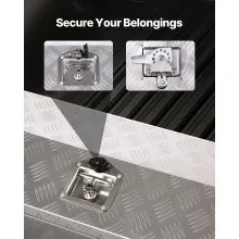 VEVOR Caja de Herramientas de Aluminio para Camioneta 76 x 33 x 33 cm Plata