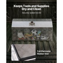 VEVOR Caja de Herramientas de Aluminio para Camioneta 76 x 33 x 33 cm Plata