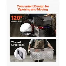 VEVOR Caja de Herramientas de Aluminio para Camioneta 76 x 33 x 33 cm Plata