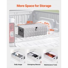 VEVOR Caja de Herramientas Aluminio a Camioneta 762 x 330,2 x 243,84 mm Plata