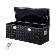 VEVOR Caja de Herramientas de Aluminio para Camioneta 122 x 49 x 44 cm Negro