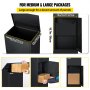 VEVOR Buzón de Correo Independiente Bloqueo de Código Buzón de Paquetería Negro Buzón para Paquetes 38x23x105 cm Gran Capacidad en Porche Patio para Recibo de Carta Revista Periódico Paquetes Grandes