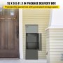 VEVOR Buzón de Correo Independiente Bloqueo de Código Buzón de Paquetería Gris Buzón para Paquetes 38x23x105 cm Gran Capacidad en Porche Patio para Recibo de Carta Revista Periódico Paquetes Grandes