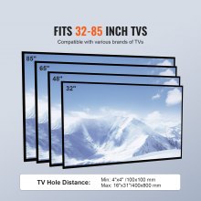 VEVOR Soporte de TV para Tamaño de Pantalla de 81,3 - 216 cm Altura Ajustable