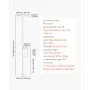 VEVOR Barra de Transferencia de Piso a Techo para Baño con Montaje a Tensión y Mango Curvo Antideslizante, con Capacidad de 136 kg para Personas Mayores, para Techos de 2140 - 3050 mm, Blanco