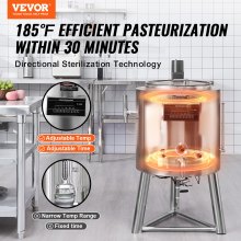 VEVOR Pasteurizadora Comercial 50 L Esterilización de Leche 650 x 650 x 1060 mm