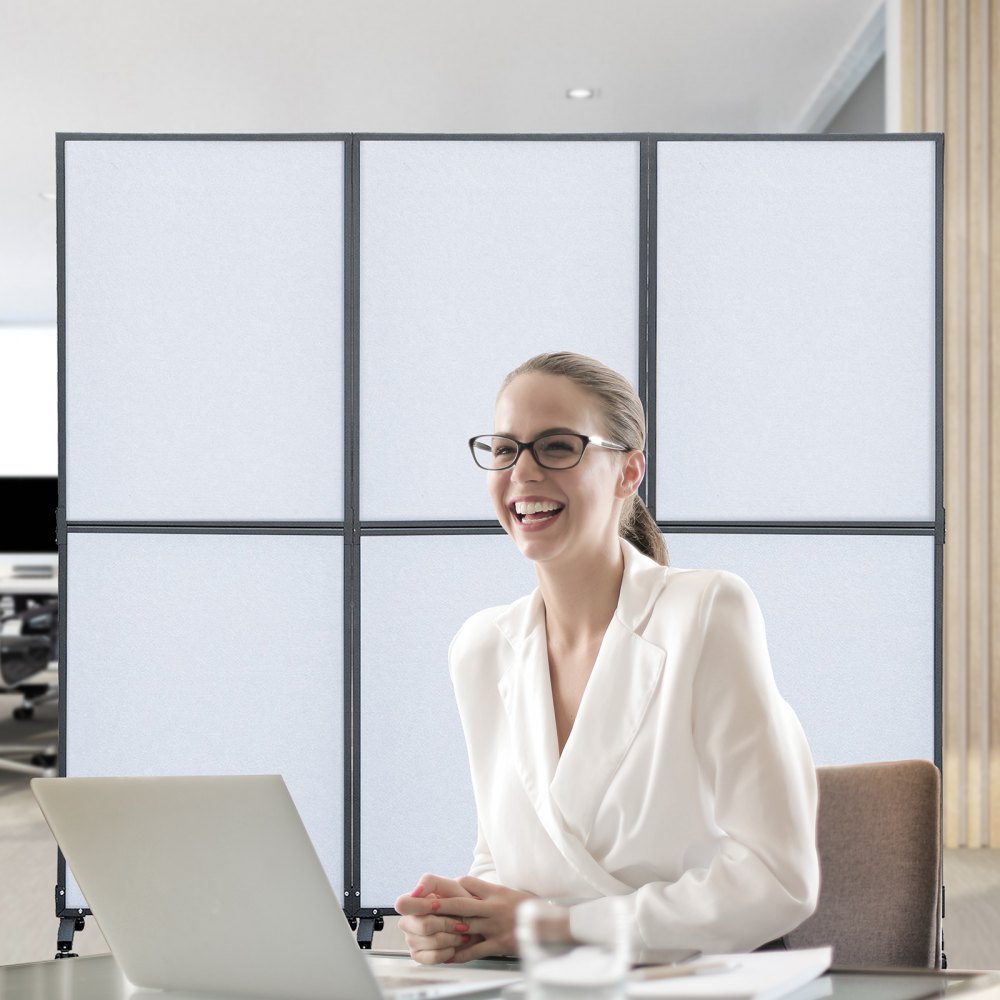 VEVOR Biombos Acústicos Divisor de Habitación Acústico 183 x 168 cm Gris Frío