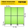 VEVOR Biombos Acústicos 183x168 cm Divisores de Habitación Acústica 34,3 cm Paneles Acústicos Separadores Verde Turquesa Panel Acústico Divisor 23kg de Fibra de Poliéster y Acero 45 para Oficina