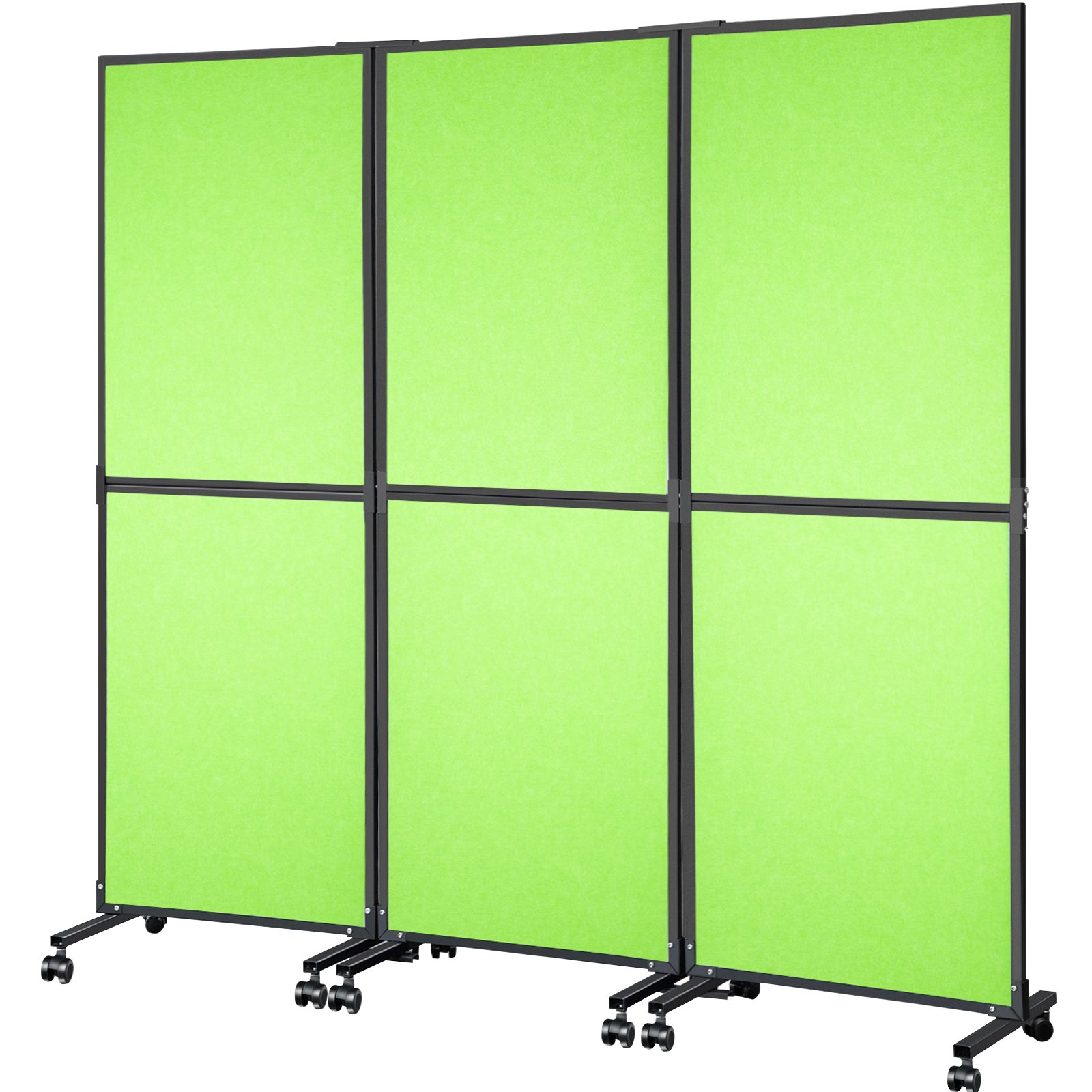 VEVOR Biombos Acústicos 183x168 cm Divisores de Habitación Acústica 34,3 cm Paneles Acústicos Separadores Verde Turquesa Panel Acústico Divisor 23kg de Fibra de Poliéster y Acero 45 para Oficina