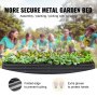 VEVOR Cama de Jardín Elevada de Metal 240x120x28 cm Gris para Flores Vegetales