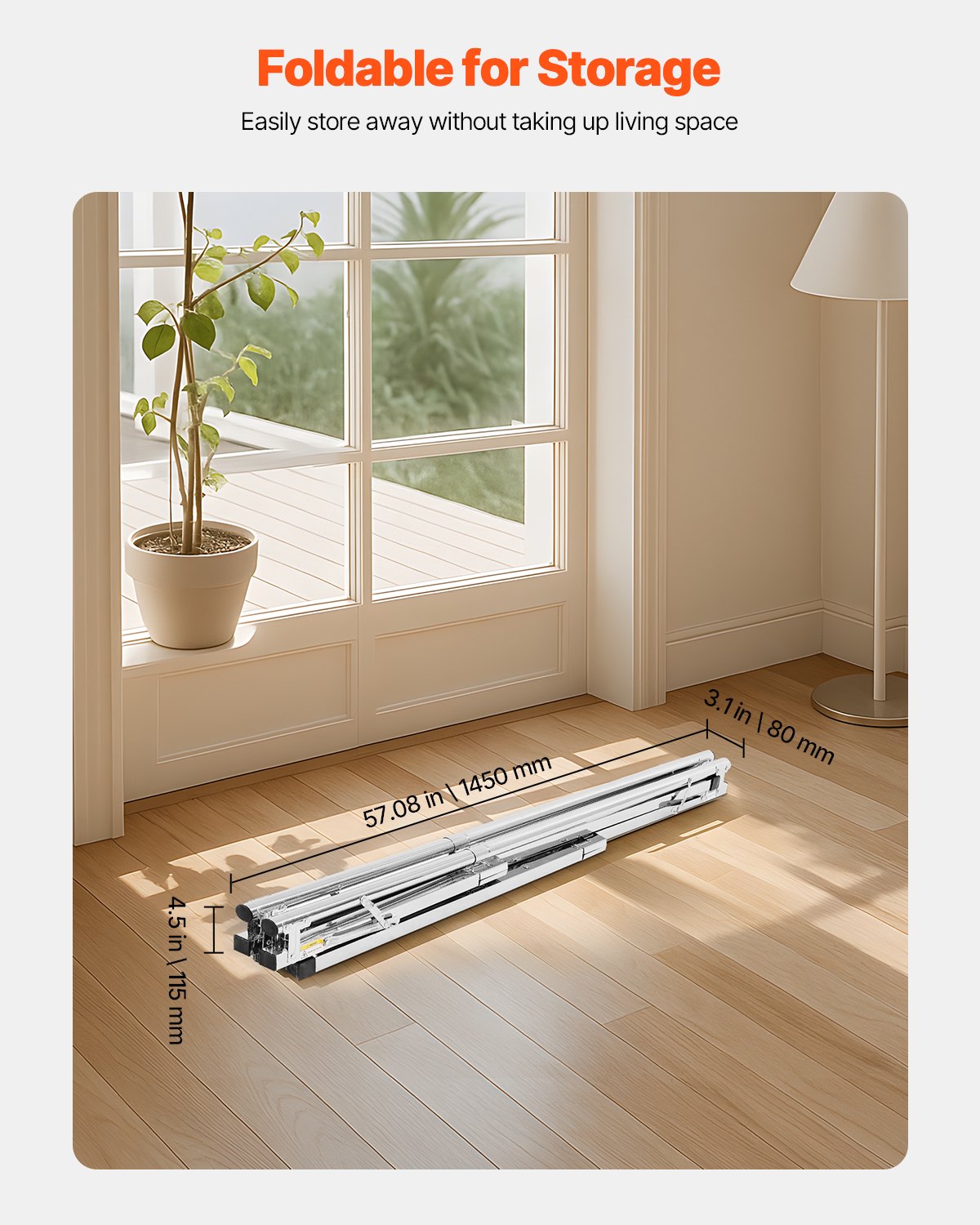 VEVOR Tendedero Plegable Extensible de Acero Inoxidable Tendedero de Ropa Vertical con 30 Orificios Resistentes al Viento y 2 Ganchos para Zapatos Independiente para Uso en Interiores y Exteriores