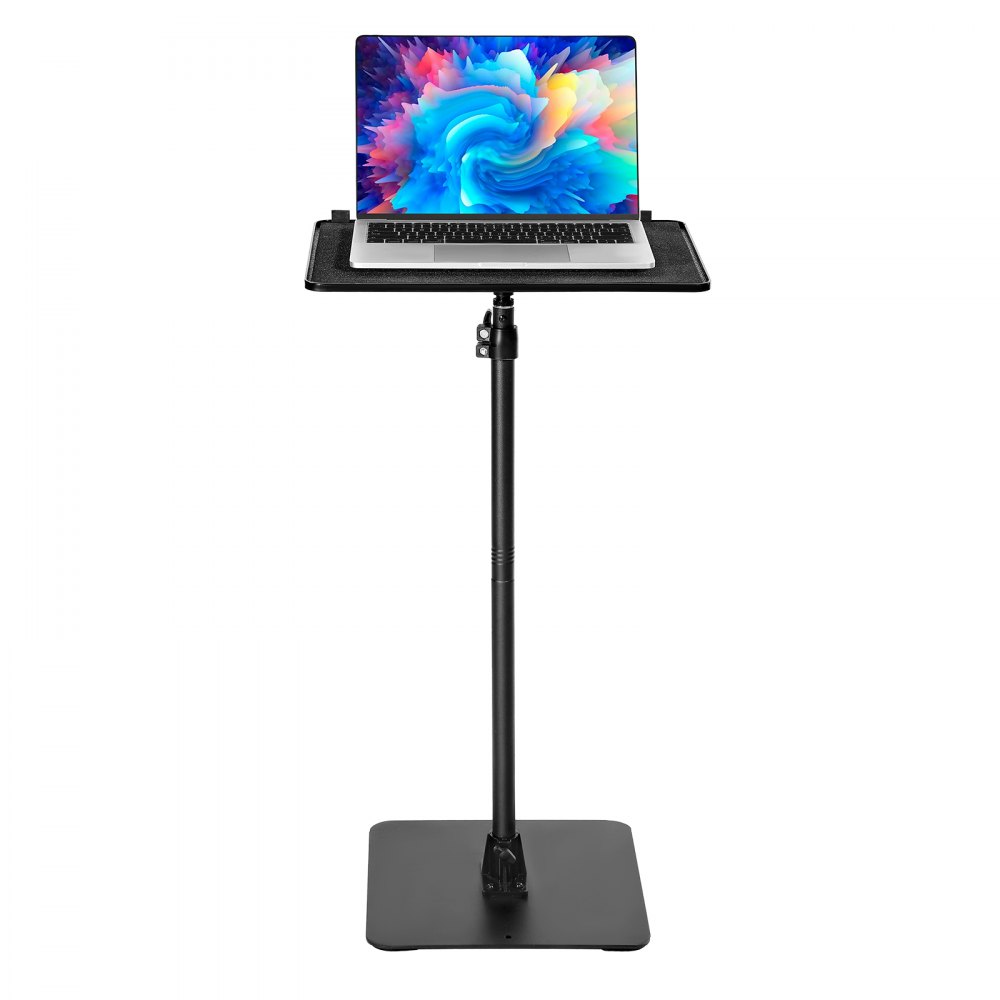 VEVOR Soporte Proyector Suelo Portátil, Altura Ajustable desde 720 a 1570 mm, 360° Rotación, Carga 5 kg, Compatible con Portátiles y Micrófonos para Reuniones Casa Oficina Cine al Aire Libre Escenario