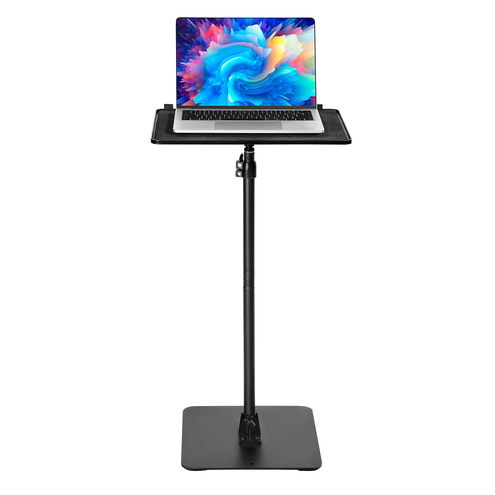 VEVOR Soporte Proyector Suelo Portátil, Altura Ajustable desde 720 a 1570 mm, 360° Rotación, Carga 5 kg, Compatible con Portátiles y Micrófonos para Reuniones Casa Oficina Cine al Aire Libre Escenario