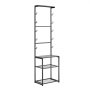 VEVOR Gun Rack, Floor Standing, Indoor Rifle Shotgun Rack Stand with Storage Shelf, for Wall Mount Gun Display Stand, Holds up to 5 Rifles, Heavy Duty Steel, for Home Garage Hunting Long Guns Storage