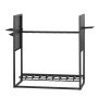 VEVOR Gun Rack, Floor Standing, Indoor Heavy Duty Steel Rifle Shotgun Rack Stand, Freestanding Gun Display Storage with Magazine Holder, Holds up to 9 Rifles and 4 Pistols, for Home Garage Storage
