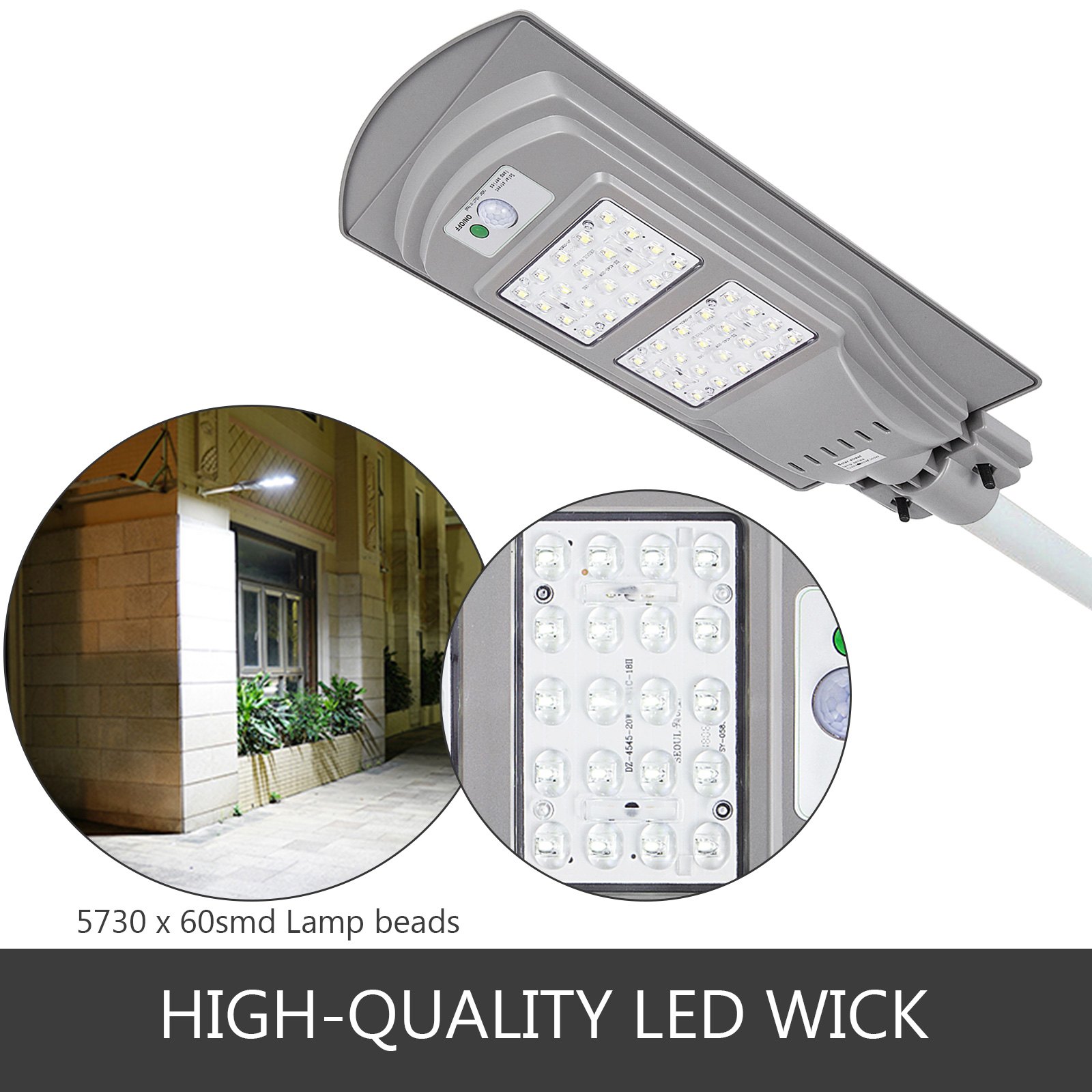 40w Led Solar Power Camino De Luz Calle Lámpara Exterior Jardín De Iluminación