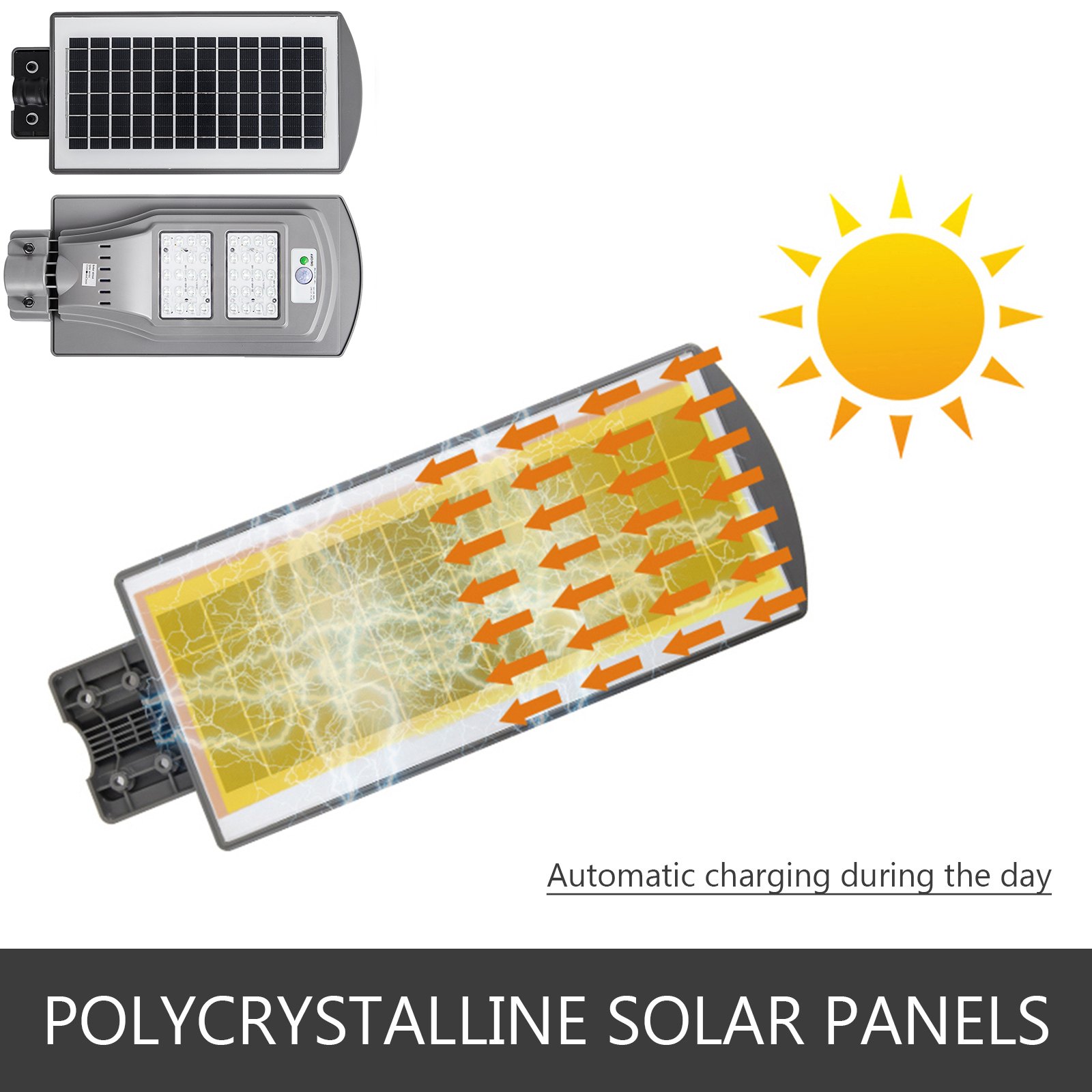 40w Led Solar Power Camino De Luz Calle Lámpara Exterior Jardín De Iluminación