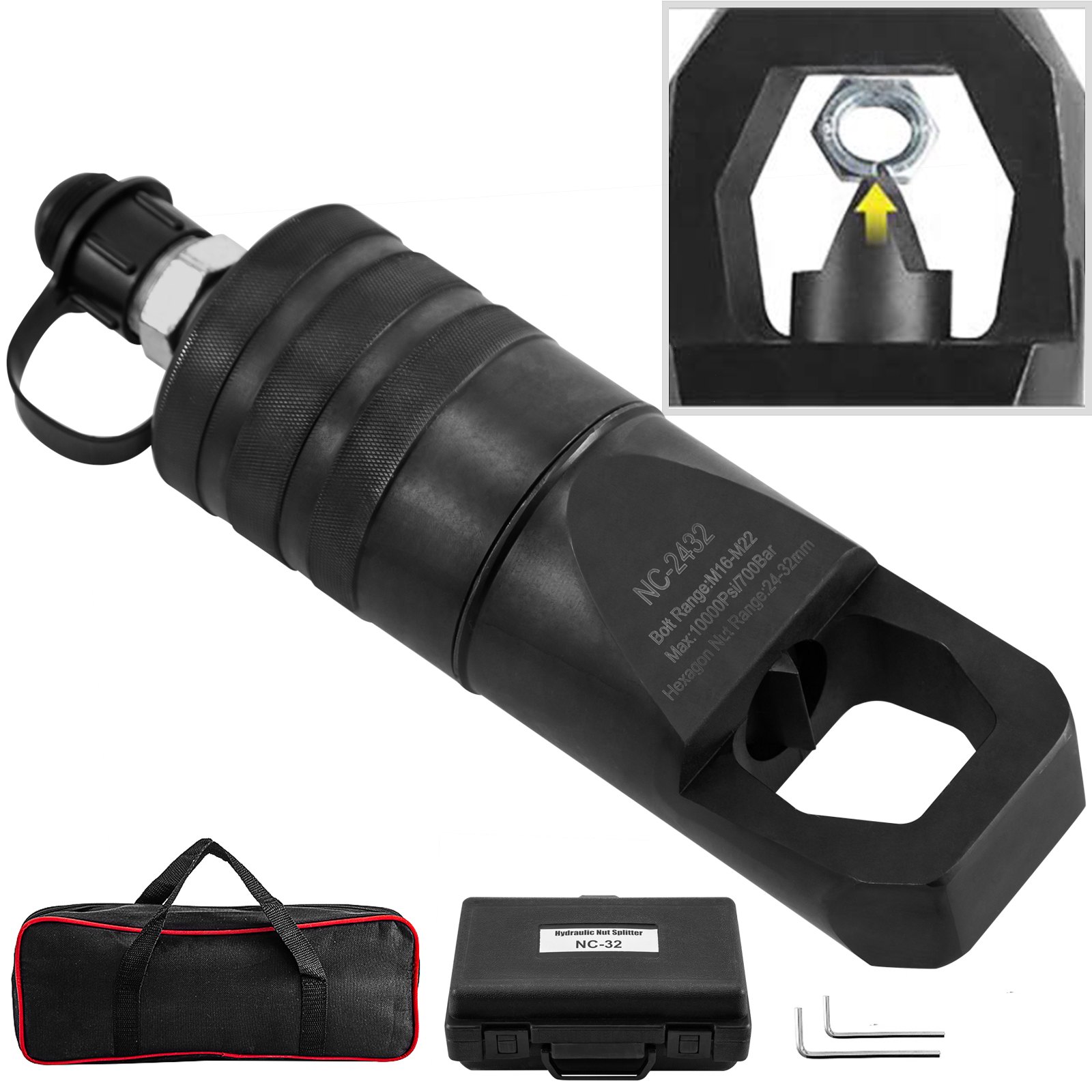 Cortador De Tuercas Hidráulico 32-41 Cm Cabezal Separador De Tuerca Nc-41 20t