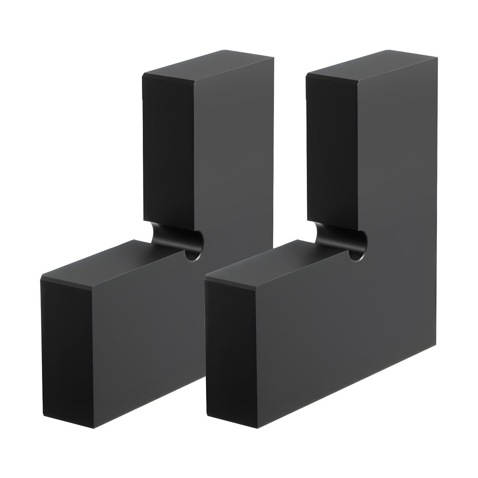 VEVOR Conectores de Esquina de Barandilla 2 Piezas, Accesorios para Conexión de Pasamanos de Balcón, Conectores de Forma L para Barandillas de Cable Rectangulares, para Terrazas, Porches, Negro