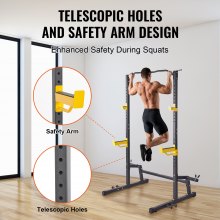 VEVOR-soporte para sentadillas, soporte para pesas, ajustable, resistente, para gimnasio en casa