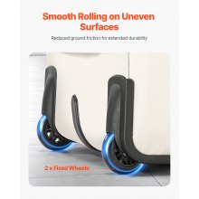 VEVOR Bolso con Ruedas y Asa para Ordenador Portátil 15,6 Pulgadas para Trabajo