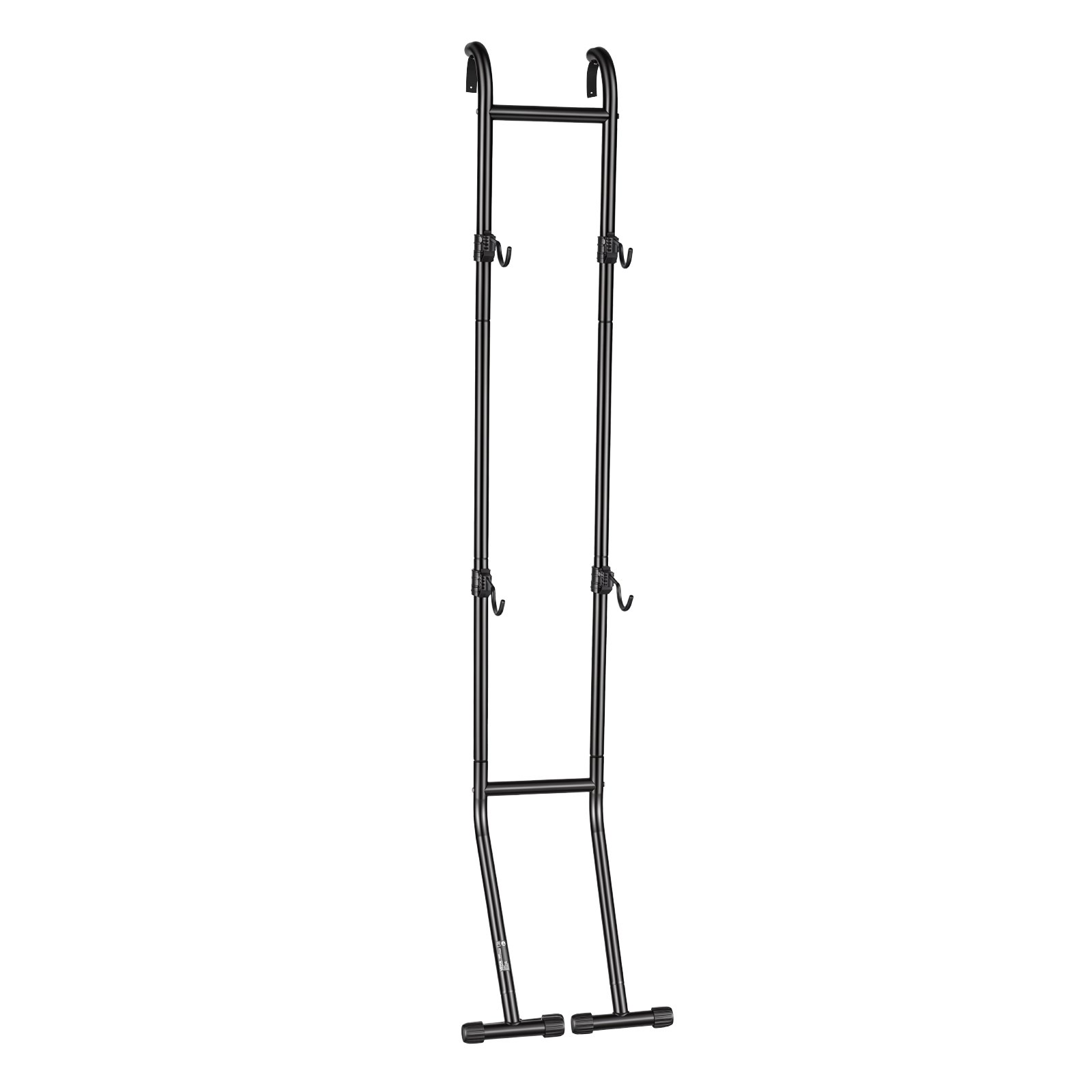 VEVOR Soporte para 2 Bicicletas Independiente Vertical, Portabicicletas de Acero al Carbono para Almacenamiento de Bicicletas con Ganchos Ajustables para Garajes Salas de Estar Apartamentos Balcones