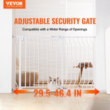 VEVOR Barrera de Seguridad Extensible Ancho de 75-123 cm Altura de 76 cm Cierre Automático Puerta de Escalera sin Taladrar Ancho de Apertura de 533 mm a 180° Valla para Niños y Perros para Interior