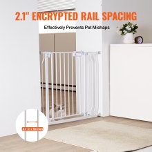 VEVOR Barrera de Seguridad Extensible Ancho de 75-99 cm Altura de 76 cm Cierre Automático Puerta de Escalera sin Taladrar Ancho de Apertura de 533 mm a 180° Valla para Niños y Perros para Interior
