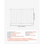 VEVOR Barrera de Seguridad para Niños, Alto de 715 mm, Ancho Ajustable de 670-1080 mm, Puerta de Seguridad para Bebés, Instalación de Taladros en la Pared, para Escaleras Dormitorio, Color Blanco