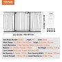 VEVOR Barrera de Seguridad Extensible Ancho de 74,9-141,7 cm Altura de 76,2 cm Cierre Automático Puerta de Escalera sin Taladrar Ancho de Apertura de 533 mm 180° Valla para Niños para Interior, Negro