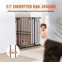 VEVOR Barrera de Seguridad Extensible Puerta de Escalera para Niños 75-99x76 cm