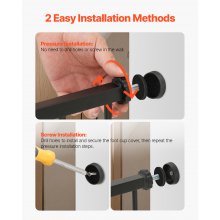 VEVOR Puerta para Bebés y Mascotas, Ancho Ajustable de 154 a 161 cm, Negro