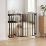 VEVOR Barrera de Seguridad para Niños, Ancho Ajustable de 720 - 1085 mm, Alto de 920 mm, Puertas de Seguridad para Gatos y Perros, Doble Bloqueo y Cierre Automático, para Escaleras Dormitorio, Negro