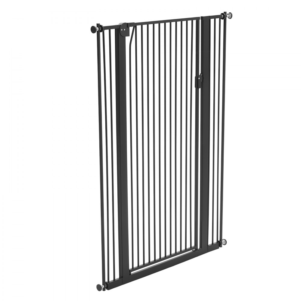 VEVOR Barrera de Seguridad para Niños, Ajustable de 740 - 1050 mm, Alto Extra de 1420 mm, Puerta de Seguridad para Perros y Gatos, con Kit de Montaje a Presión, para Dormitorio Hogar Salón, Negro