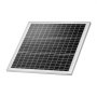 VEVOR Cargador Solar de Batería con Panel Solar 20 W 12 V con Controlador Integrado, Clasificación IP67, Soporte de Montaje Ajustable 0-60°, Compatible con Postes 40-80 mm para Vallas Jardines Granjas
