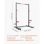 VEVOR Jaula de Potencia Multifuncional Versátil, para Sentadillas en Casa, con Ancho Ajustable, 6 Clavijas para Bandas, Accesorio para Minas Terrestres y Barras de Seguridad, 1060 x 1760 x 2120 mm