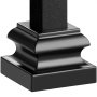 VEVOR 50-piece set of aluminum post supports, post shoes, screw-on sleeves, support feet, suitable for stair railings, single turns, double turns, double baskets, 34.5 x 34.5 x 26.5 mm