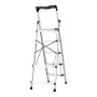 VEVOR 5 Step Ladder, Folding Step Stool with Wide Anti-Slip Pedal and Comfort Handgrip, 150 kg Capacity Portable Aluminum Stepladder, Multi-Use for Kitchen, Warehouse, Household and Office, Silver